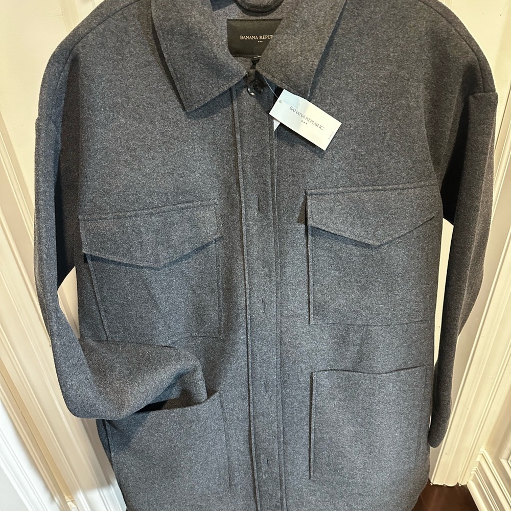 Banana Republic Women’s Gray Shacket - NWT medium